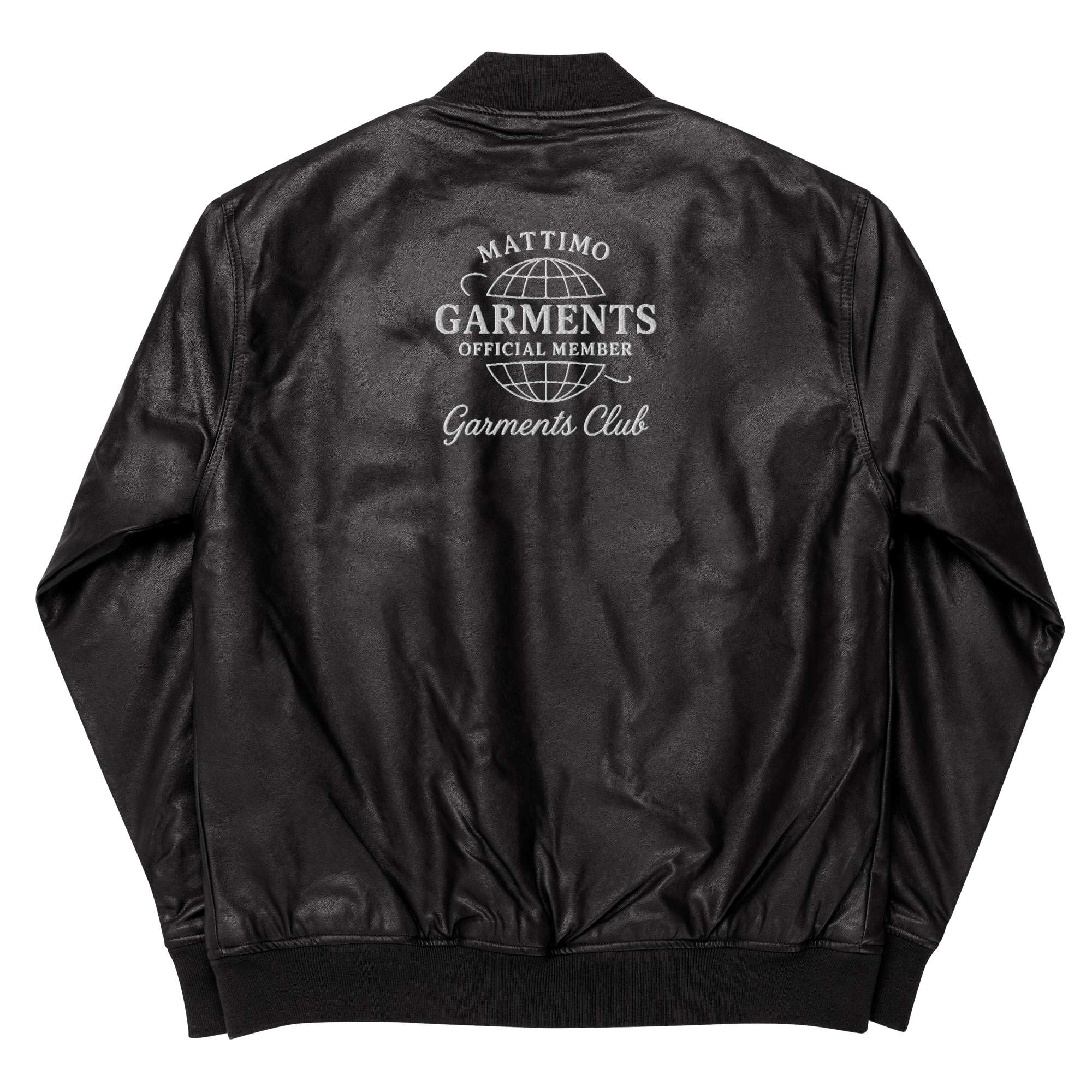 Galaxy Leather Bomber Jacket