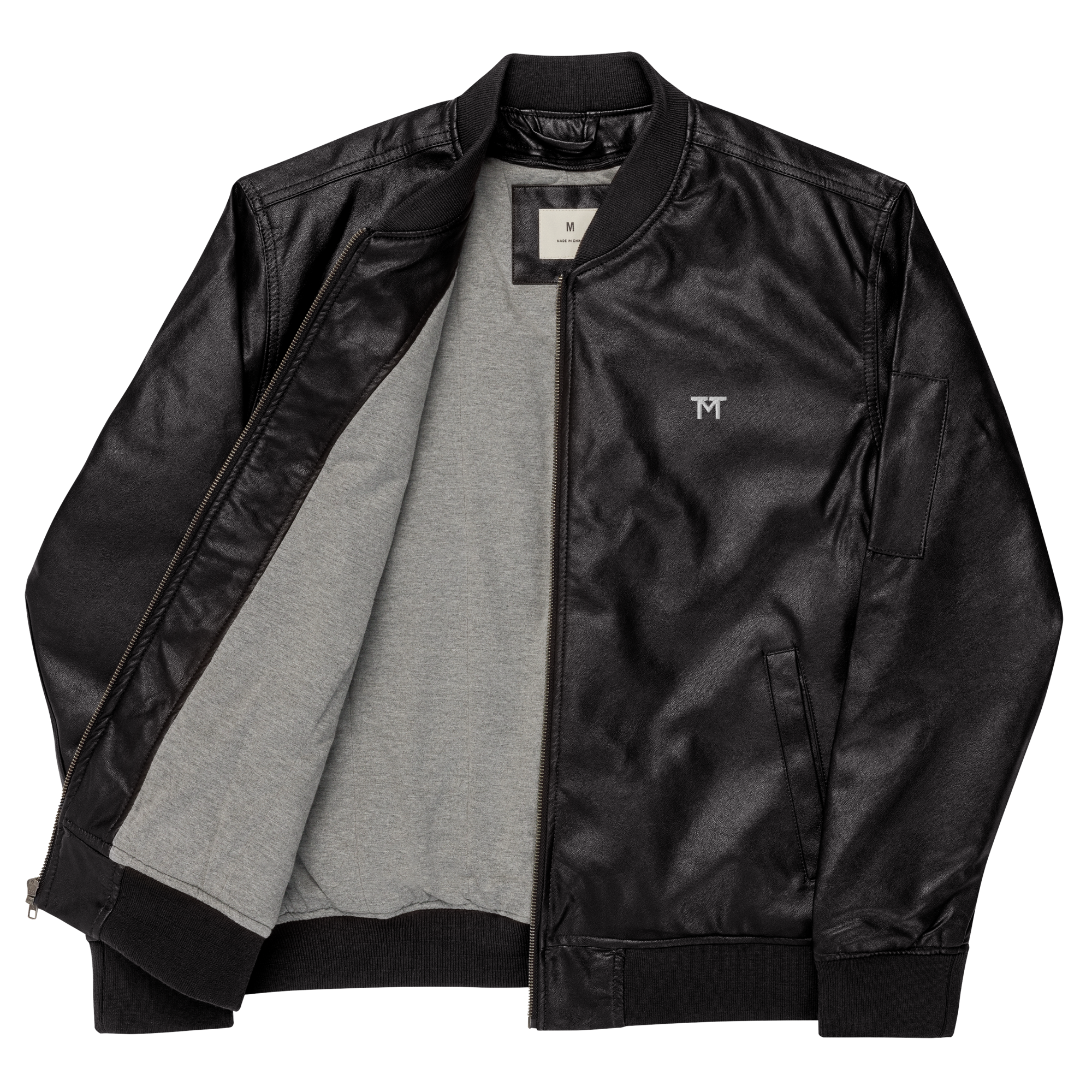 Galaxy Leather Bomber Jacket