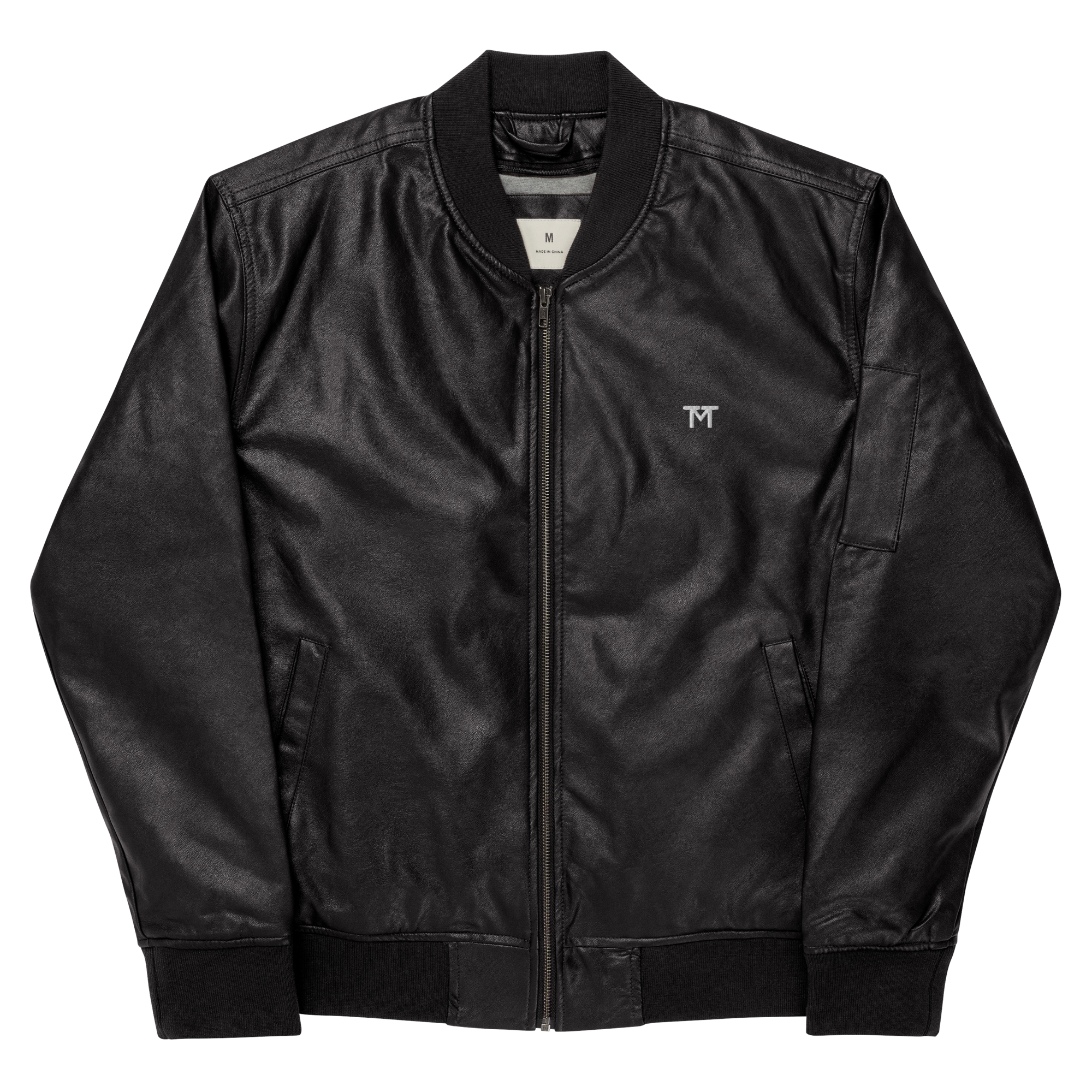 Galaxy Leather Bomber Jacket