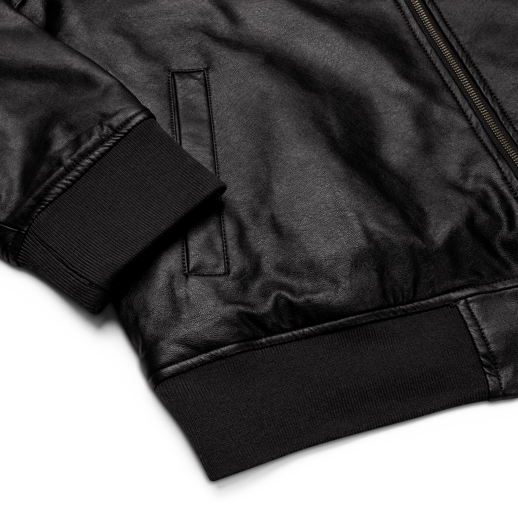 Galaxy Leather Bomber Jacket