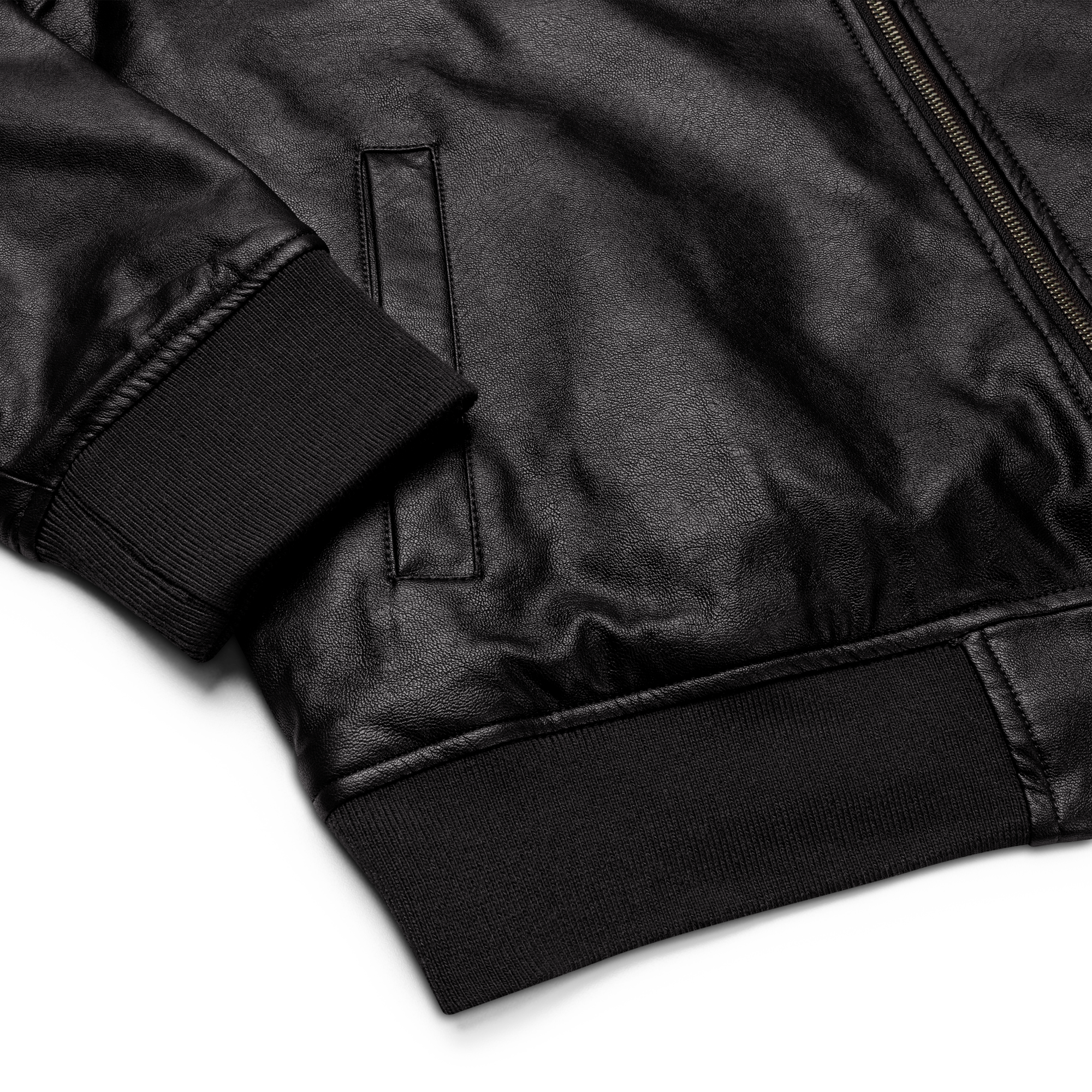 Galaxy Leather Bomber Jacket